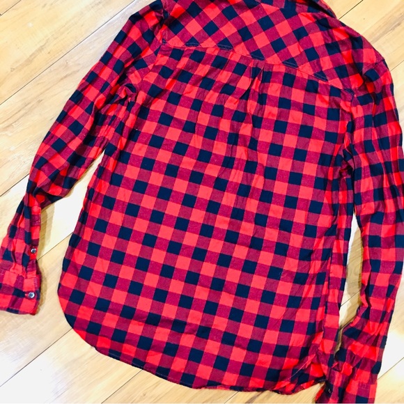J crew flannel lumberjack plaid shirt long sleeve top winter woman’s sma… - Picture 5 of 7